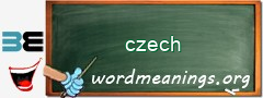 WordMeaning blackboard for czech